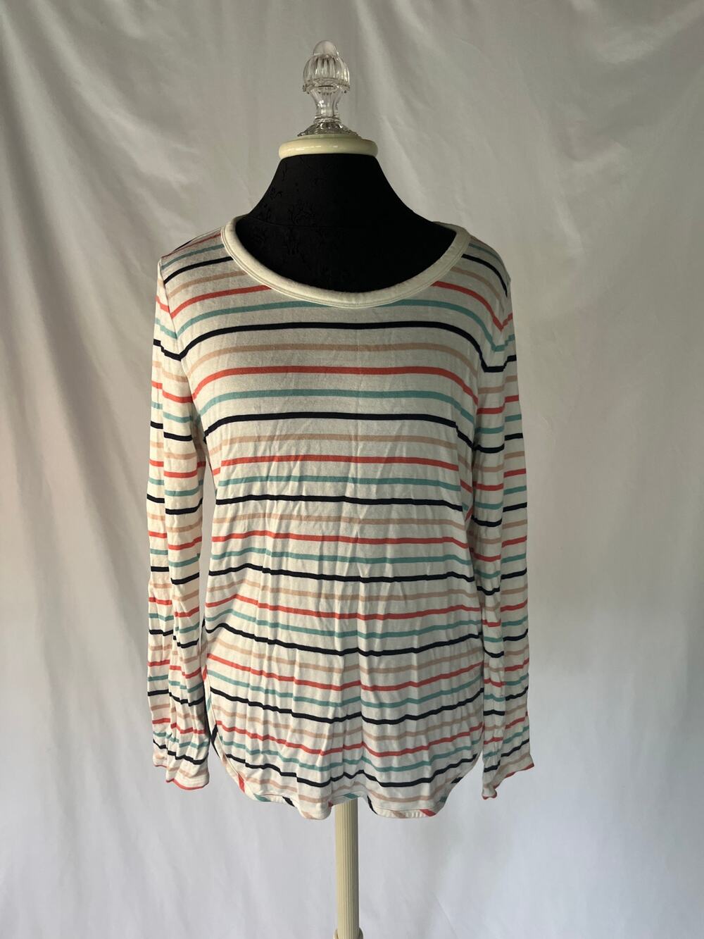 Market & Spruce Women's Striped Long Sleeve Tee Size L Multicolor Stitch Fix